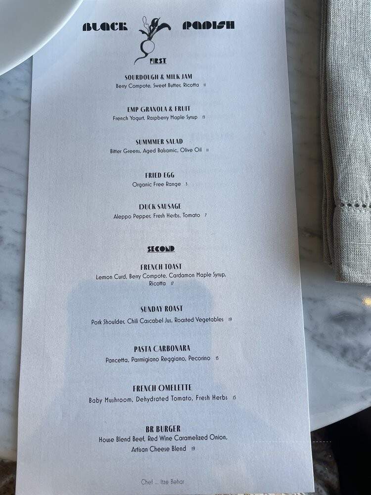 Black Radish - San Diego, CA menu_pic