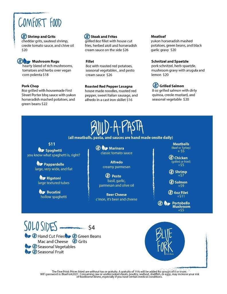 Blue Fork Kitchen - Hastings, NE menu_pic