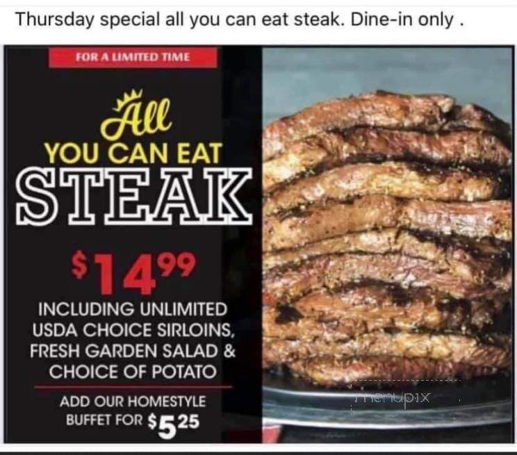 Bonanza Steakhouse - Chambersburg, PA menu_pic