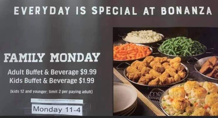 Bonanza Steakhouse - Chambersburg, PA menu_pic