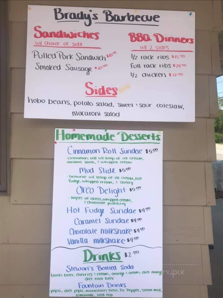 Brady's Restaurant - Acme, PA menu_pic