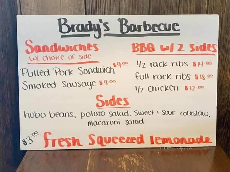 Brady's Restaurant - Acme, PA menu_pic