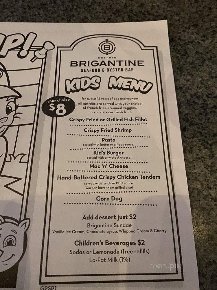 Brigantine Seafood Restaurant - La Mesa, CA menu_pic