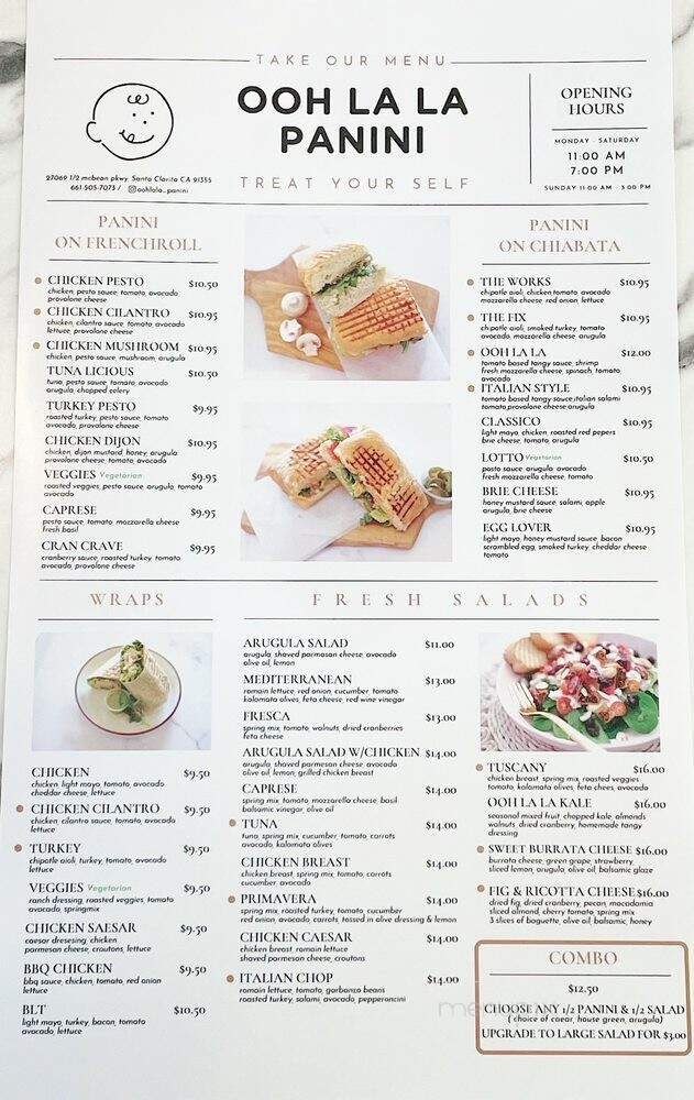 Ooh La La Panini - Santa Clarita, CA menu_pic