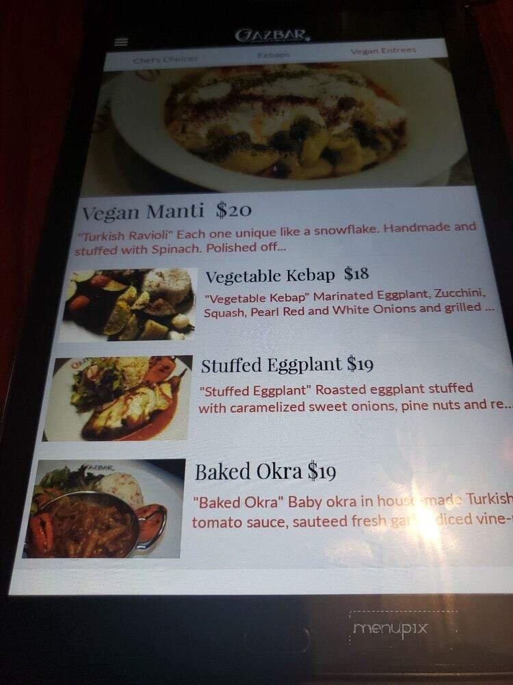 Cazbar - Columbia, MD menu_pic