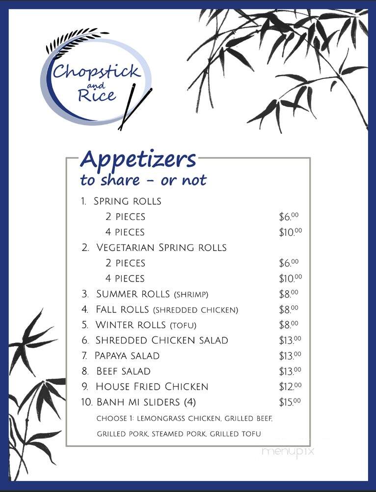 Chopstick and Rice - Honolulu, HI menu_pic