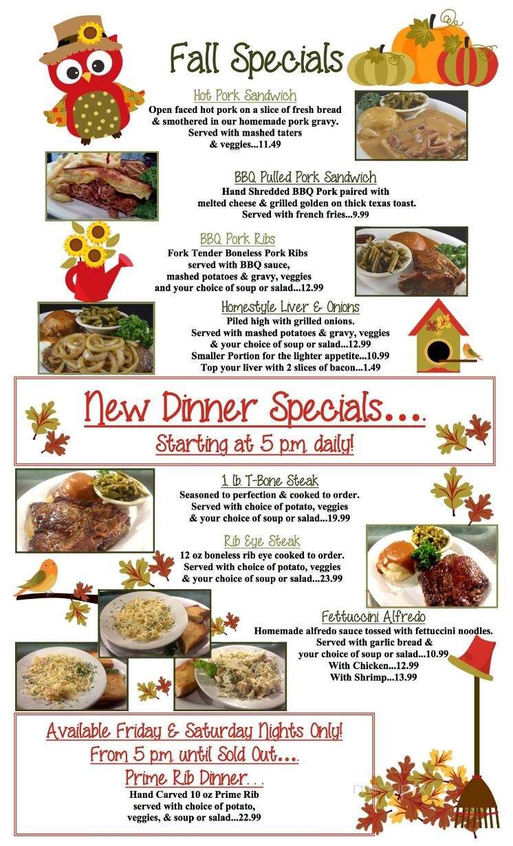 Country Cousin - Centralia, WA menu_pic