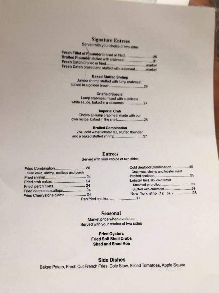 Crisfield Seafood Restaurant - Silver Spring, MD menu_pic