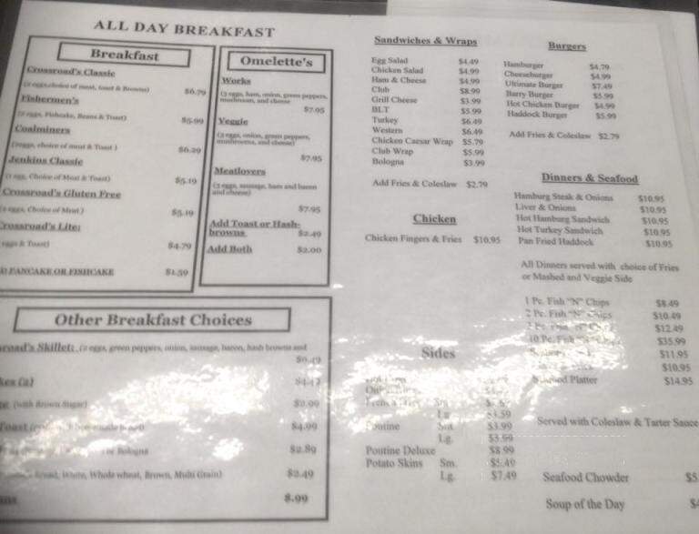 Cross Roads Country Market - Thorburn, NS menu_pic
