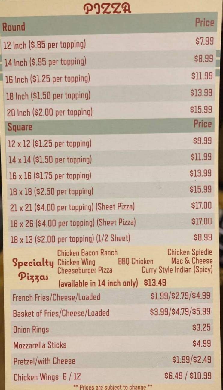 Bethie's Place - Chemung, NY menu_pic