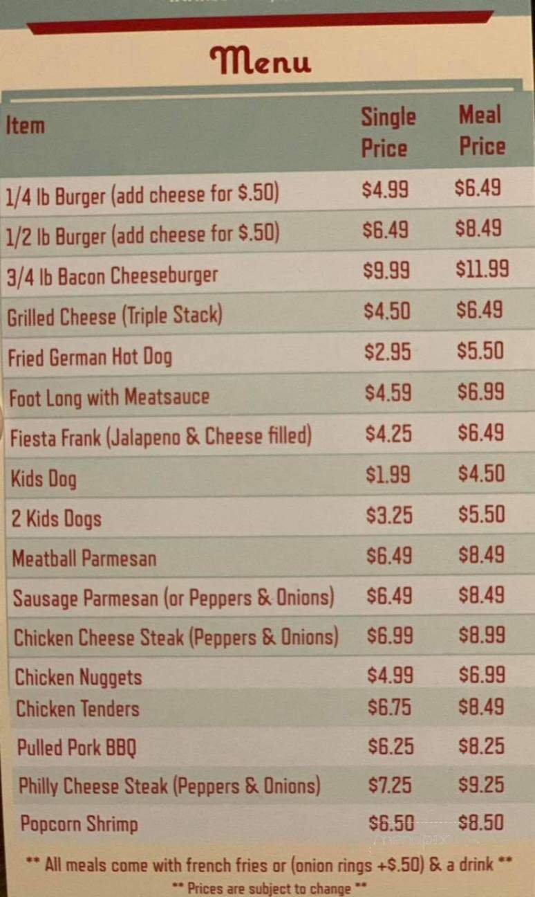 Bethie's Place - Chemung, NY menu_pic
