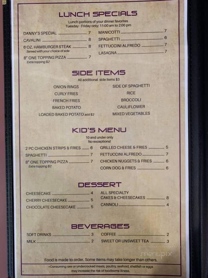 D J's - Woodbury, TN menu_pic