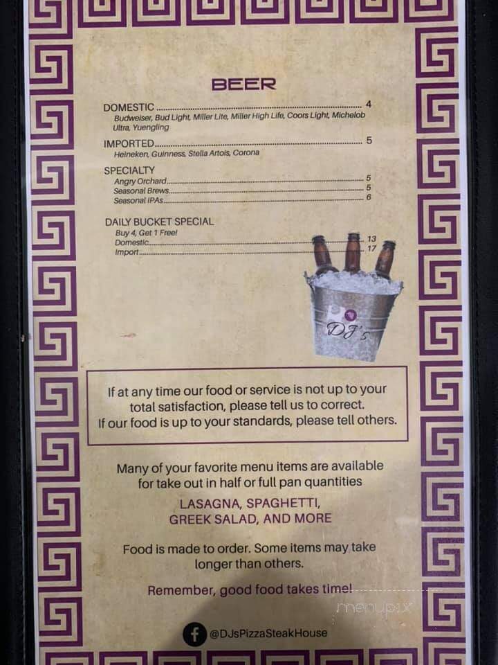 D J's - Woodbury, TN menu_pic