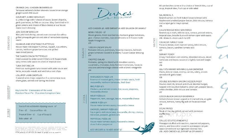 Doubletree-Oceanfront - Cocoa Beach, FL menu_pic