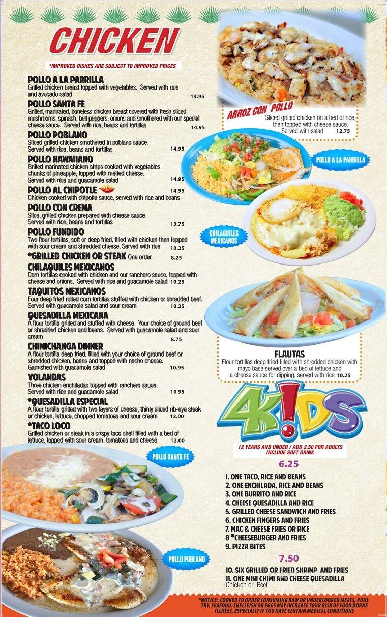Monterrey Mexican Restaurant - Evans, GA menu_pic