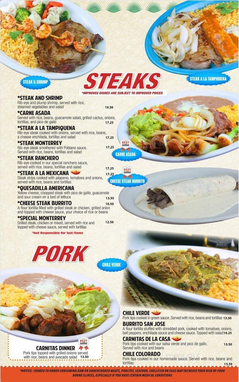 Monterrey Mexican Restaurant - Evans, GA menu_pic