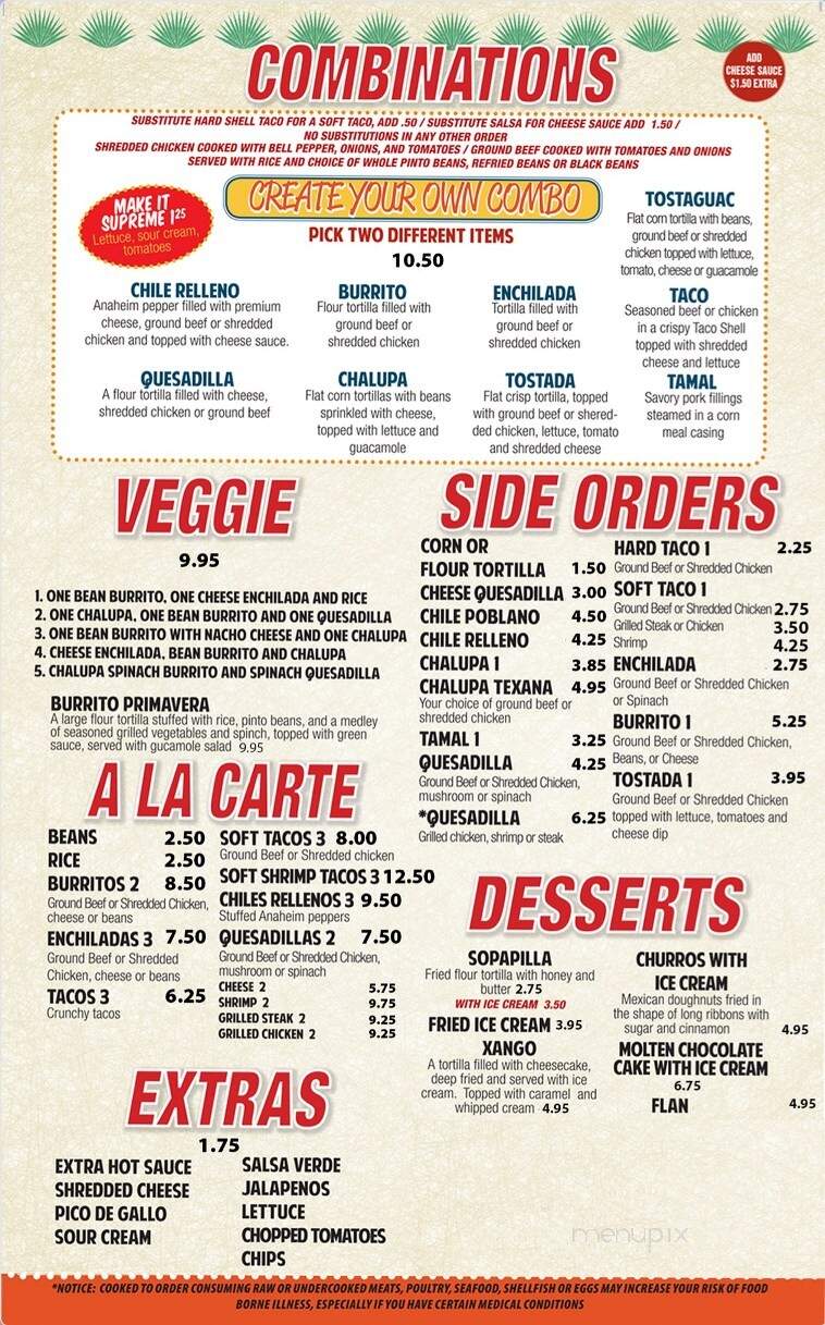 Monterrey Mexican Restaurant - Evans, GA menu_pic