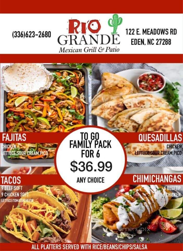 Rio Grande - Eden, NC menu_pic