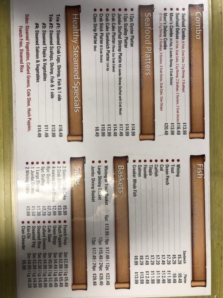 Father & Son Seafood - Lorton, VA menu_pic