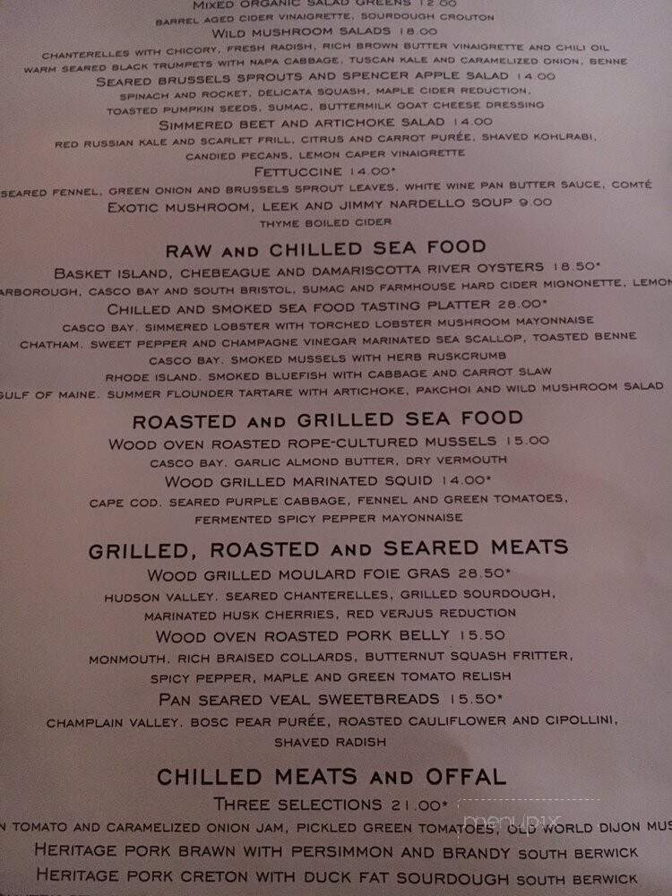 Fore Street - Portland, ME menu_pic