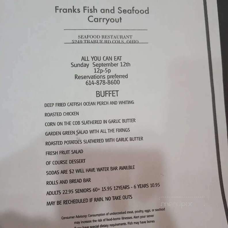 Frank's Fish and Seafood Market - Columbus, OH