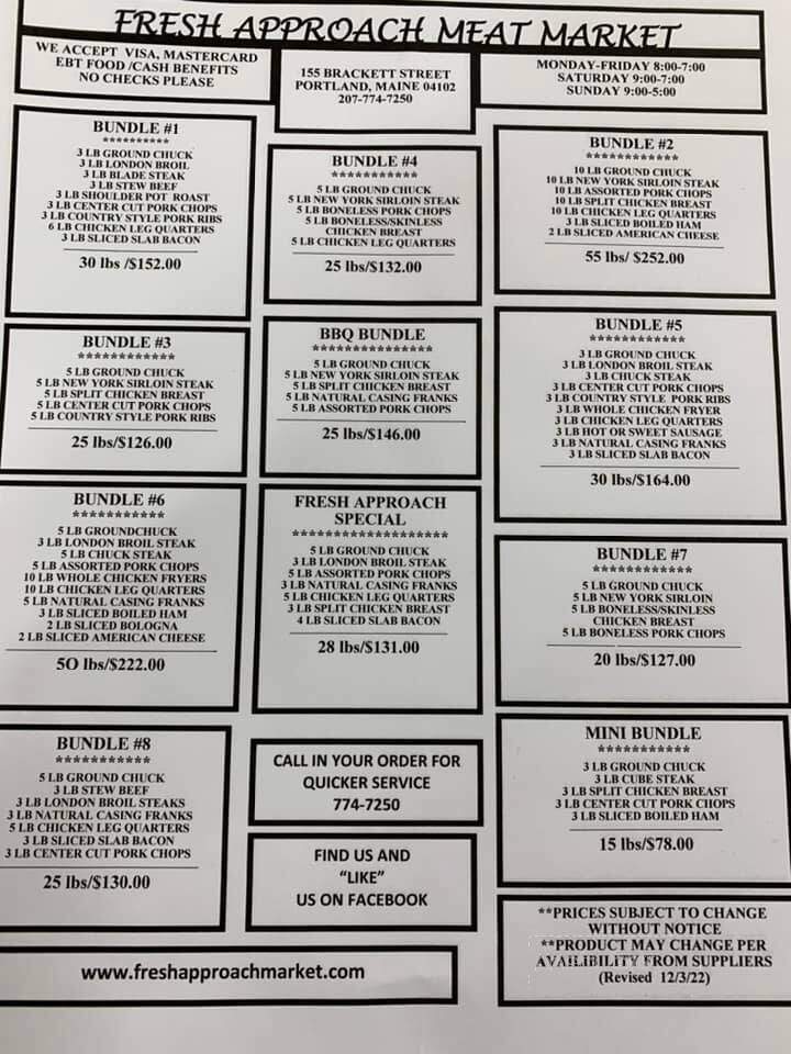 Fresh Approach - Portland, ME menu_pic