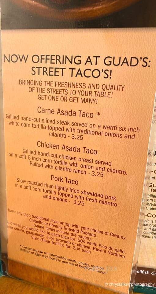 Guadalajara Mexican Restaurant - Havre, MT menu_pic