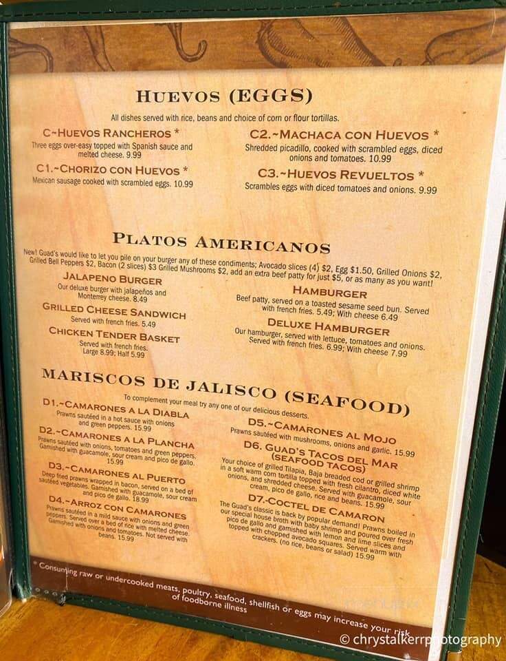 Guadalajara Mexican Restaurant - Havre, MT menu_pic