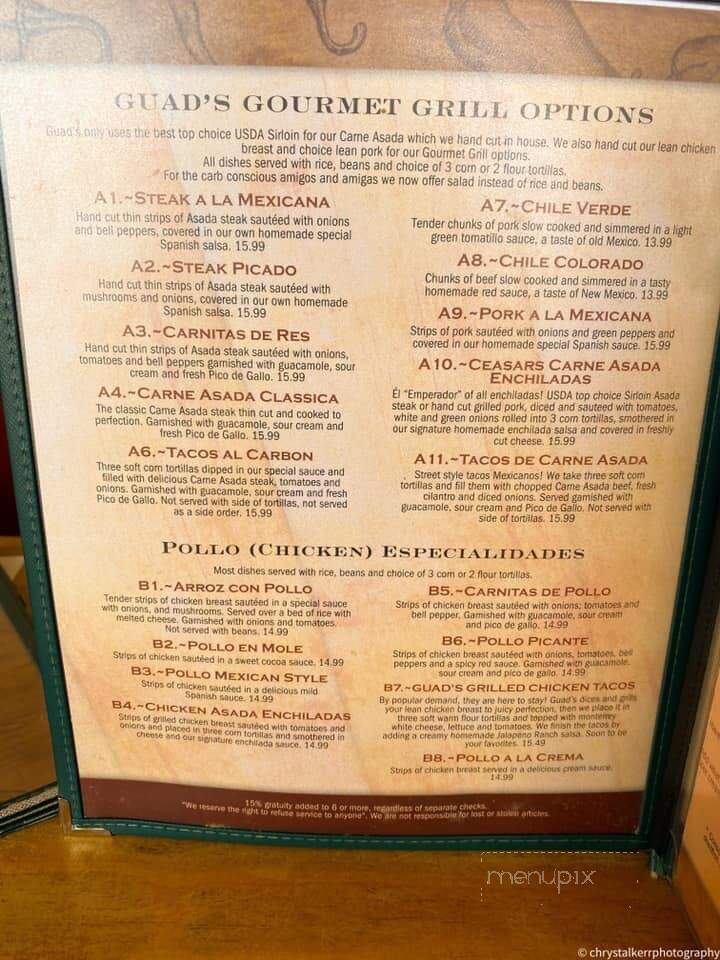 Guadalajara Mexican Restaurant - Havre, MT menu_pic