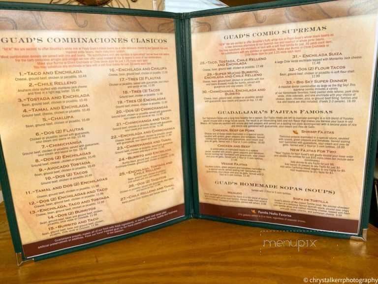 Guadalajara Mexican Restaurant - Havre, MT menu_pic