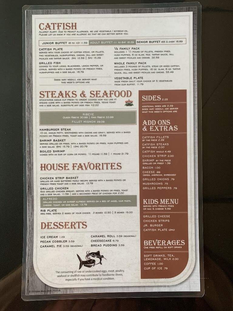 Guy's Catfish & Steakhouse - Vaiden, MS menu_pic