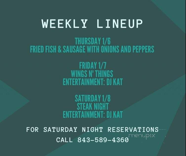 Harold's Country Club - Yemassee, SC menu_pic