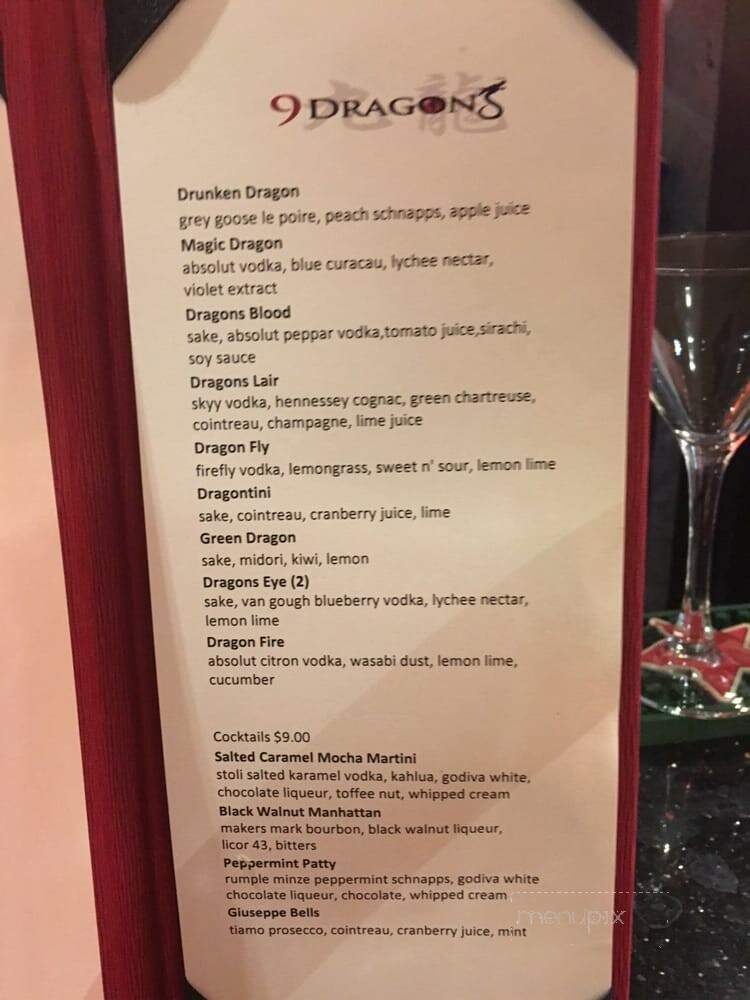 9 Dragons - Charles Town, WV menu_pic