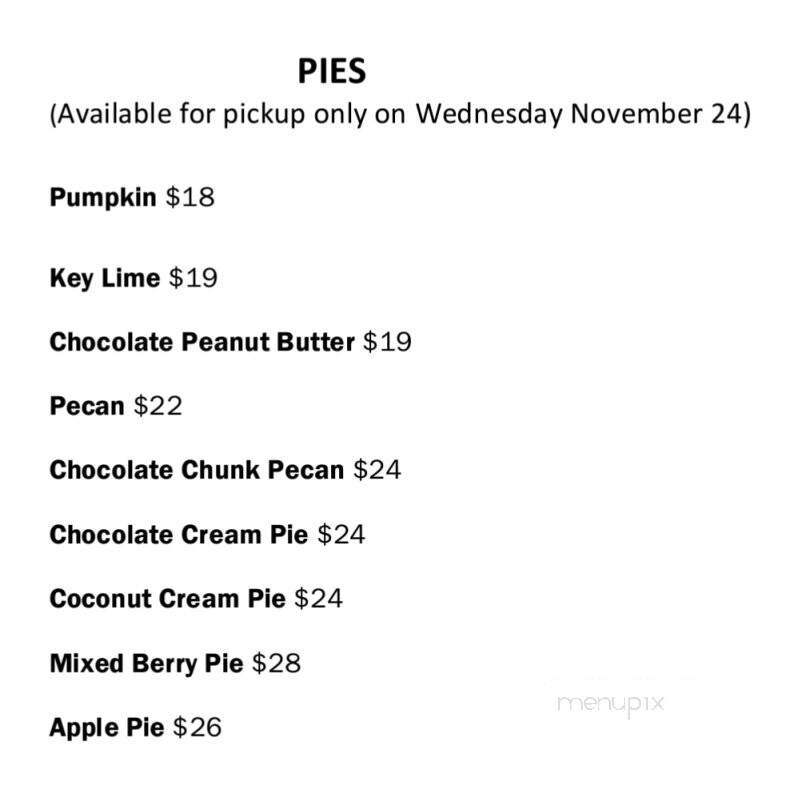 Honeymoon Bakery - Rome, GA menu_pic