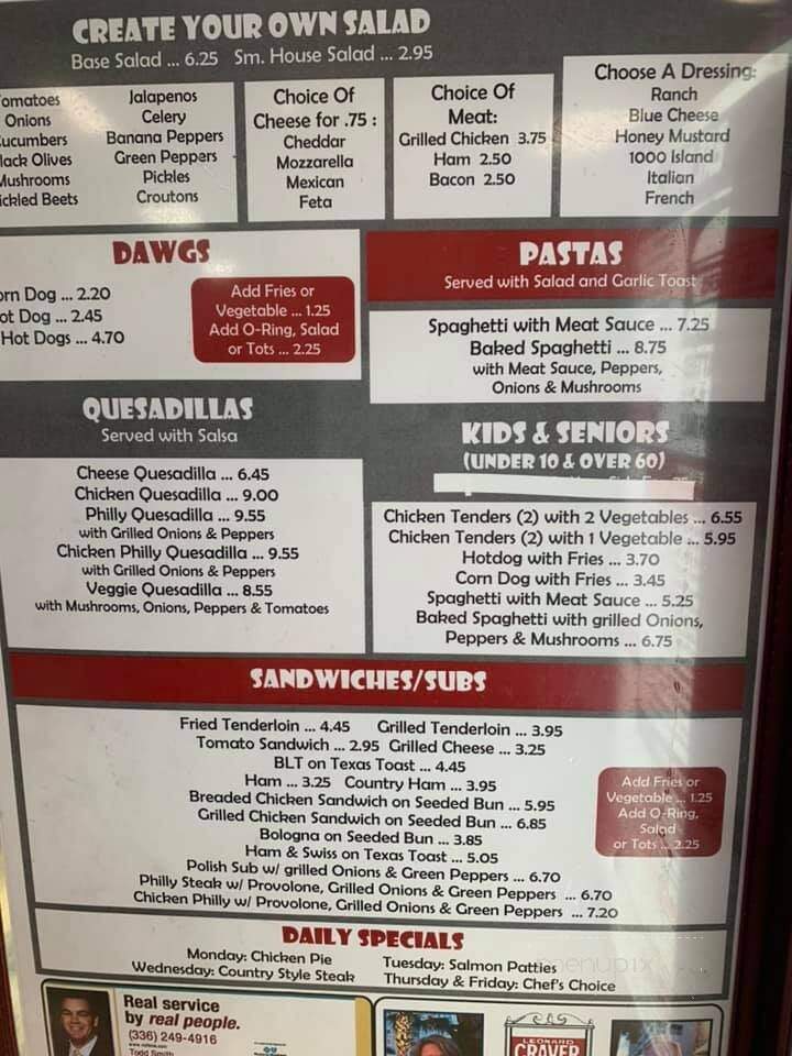 Hoyts Country Cooking - Lexington, NC menu_pic