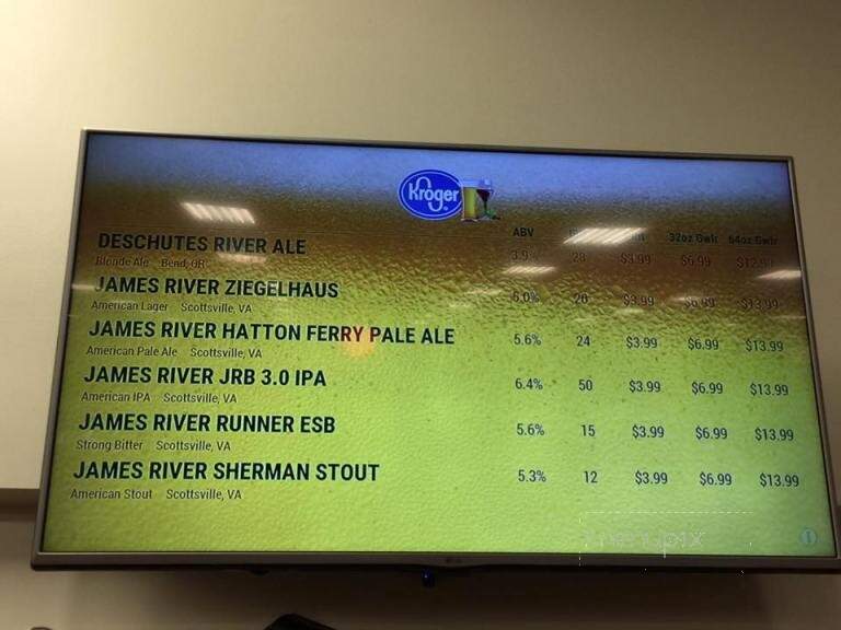 James River Brewery - Scottsville, VA menu_pic