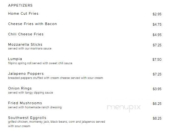 JR'S PUB - GOOSE CREEK, SC menu_pic