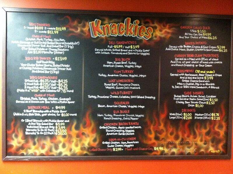 Knackies Meats and Sweets - McPherson, KS menu_pic
