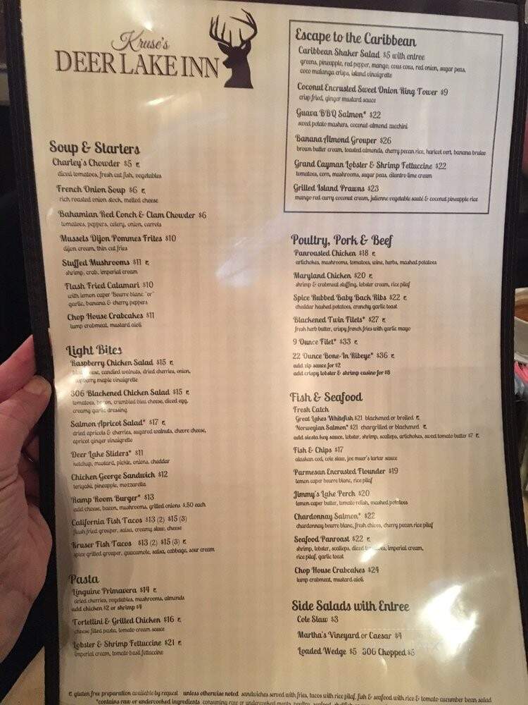 Deer Lake Inn - Clarkston, MI menu_pic