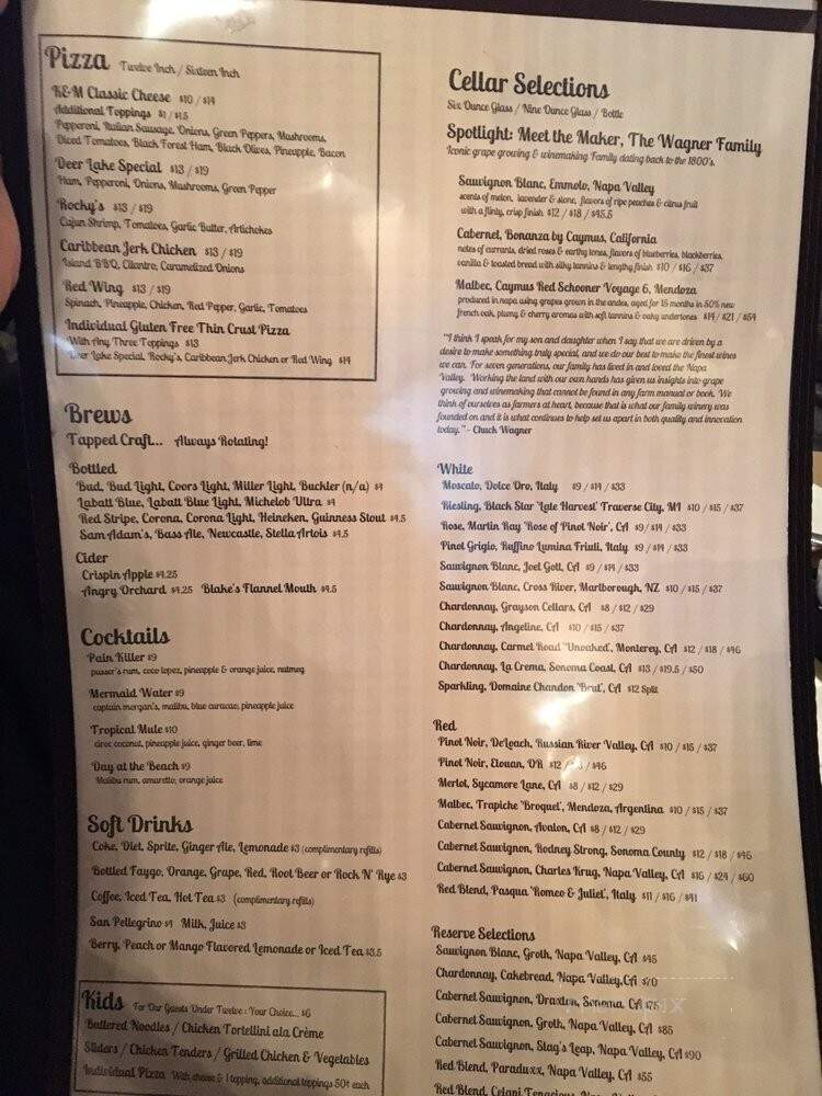 Deer Lake Inn - Clarkston, MI menu_pic