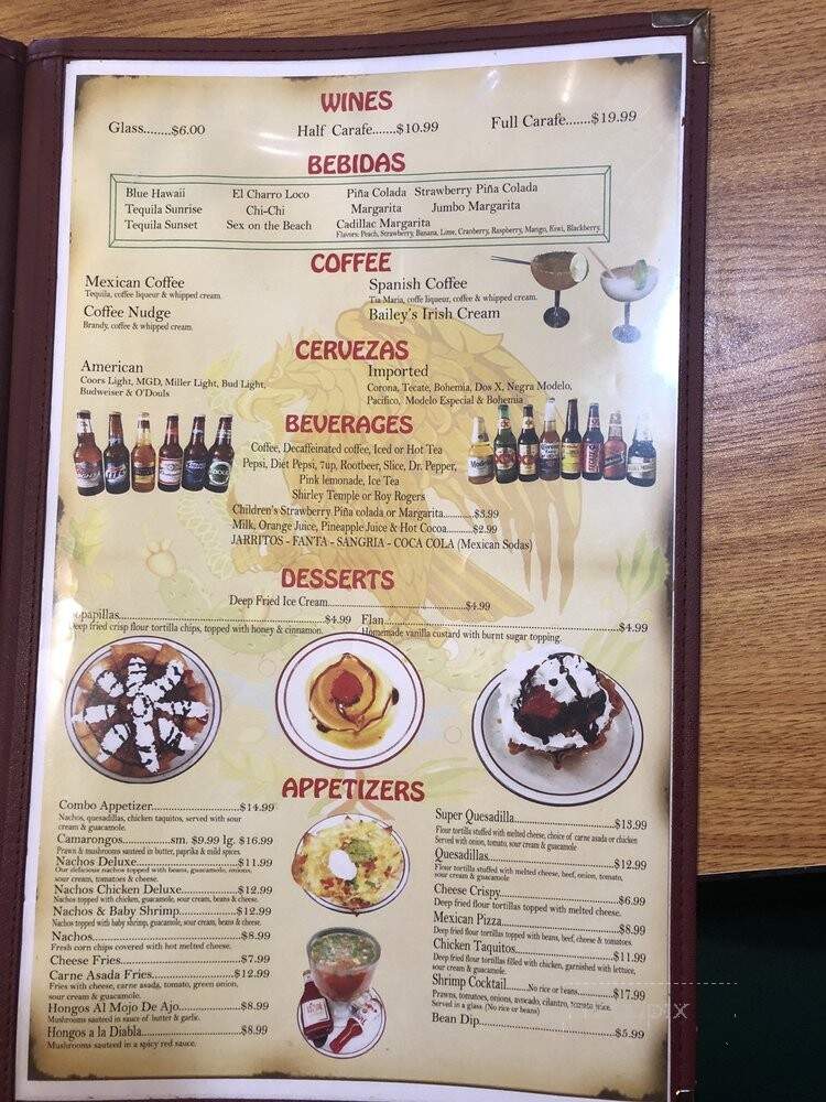 La Fiesta Mexican Restaurant - Fernley, NV menu_pic