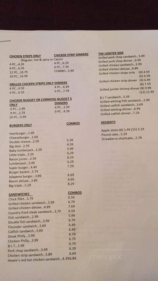 Little Howie's Burgers & Chic - Bamberg, SC menu_pic