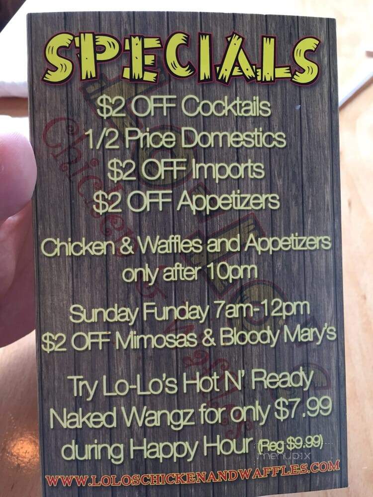 Lo Lo's Chicken & Waffles - Scottsdale, AZ menu_pic