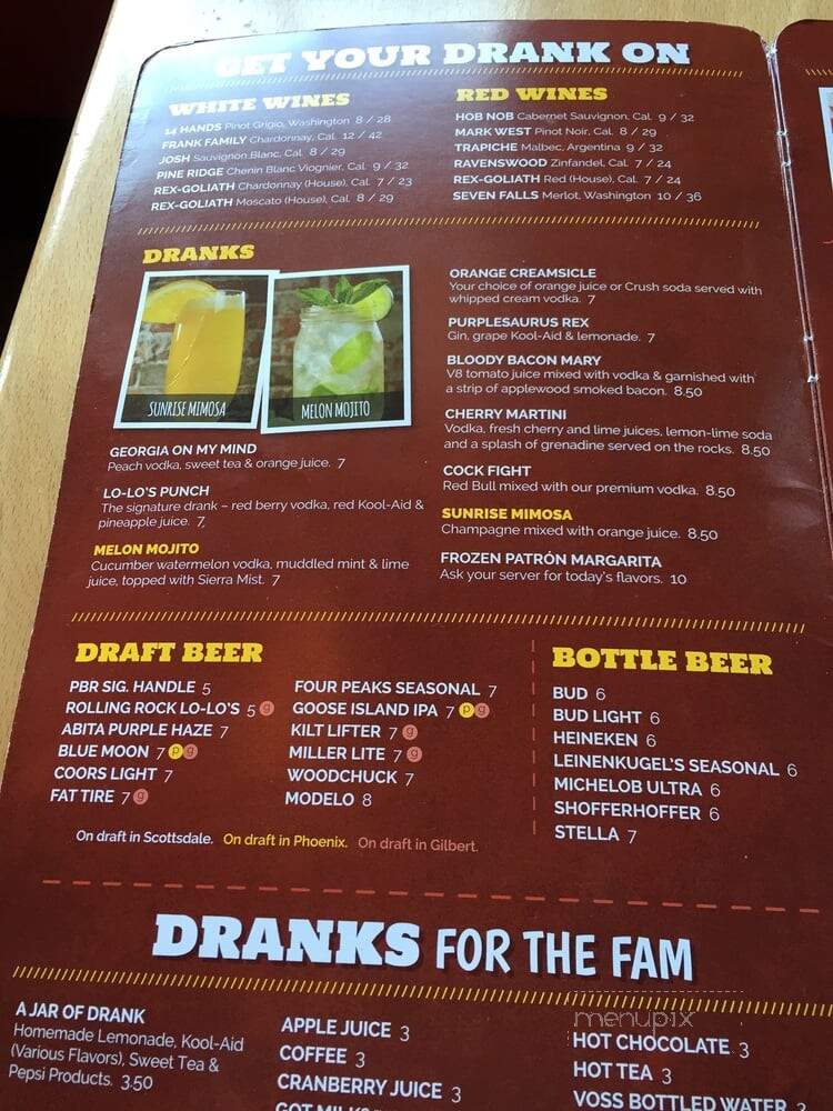 Lo Lo's Chicken & Waffles - Scottsdale, AZ menu_pic