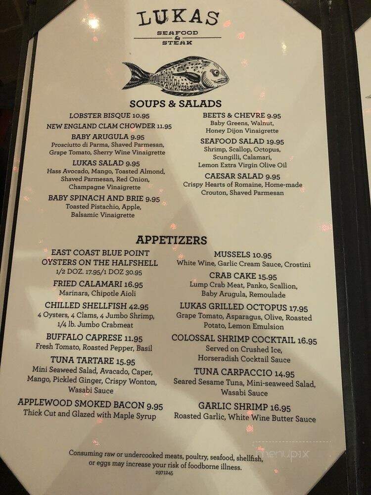 Lukas' Seafood & Grille - Warren, NJ menu_pic