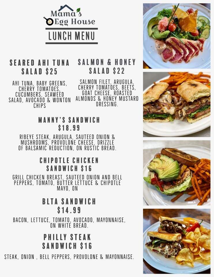 Mama's Egg House - Idyllwild, CA menu_pic