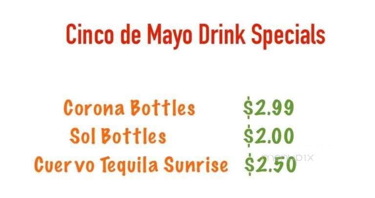 Mango's Mexican & American Grill - Winona, MN menu_pic