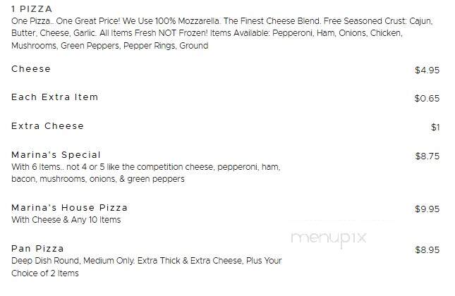 Marina's Pizzeria - Taylor, MI menu_pic