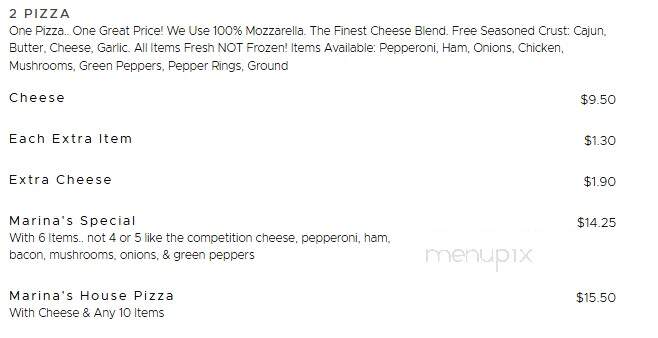 Marina's Pizzeria - Taylor, MI menu_pic