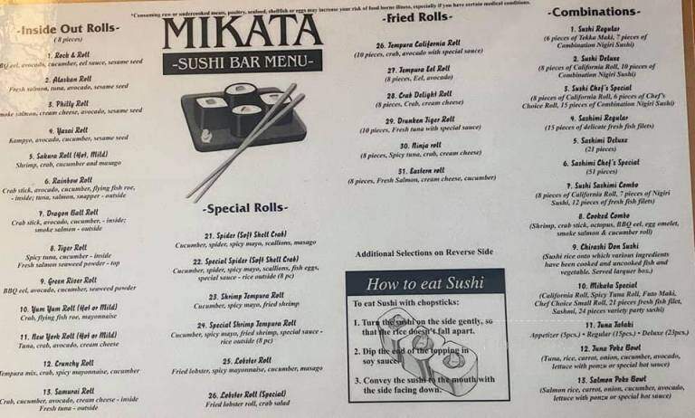 Mikata Japanese Steakhouse - Columbus, GA menu_pic